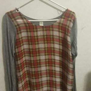 Anthropologie-Paper Crane-Plaid top